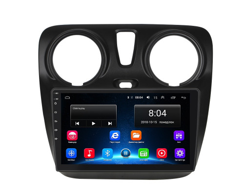 Штатная магнитола Lesko для Renault Sandero II ver 3 2013-2018 экран 9" 2/32Gb Wi-Fi GPS Base