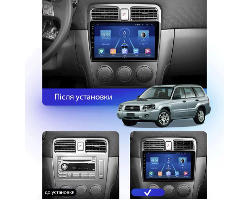 Штатная магнитола Lesko для Subaru Forester II 2002-2005 экран 9" 2/32Gb Wi-Fi GPS Base