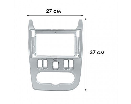 Переходная рамка Renault Dacia Logan 2009-2013 Sandero 2007-2011 Nissan NP200 2009+ Dacia Duster 2010-2013 (RE 021N) 7179 9" Silver