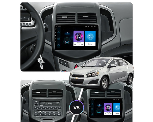 Штатная магнитола Lesko для Chevrolet Sonic I 2011-2016 экран 9" 1/16Gb Wi-Fi GPS Base
