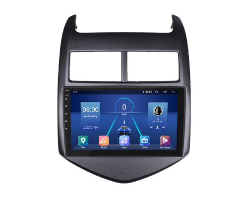 Штатная магнитола Lesko для Chevrolet Sonic I 2011-2016 экран 9" 2/32Gb 4G Wi-Fi GPS Top