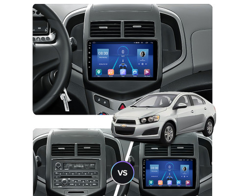 Штатная магнитола Lesko для Chevrolet Sonic I 2011-2016 экран 9" 4/64Gb 4G Wi-Fi GPS Top
