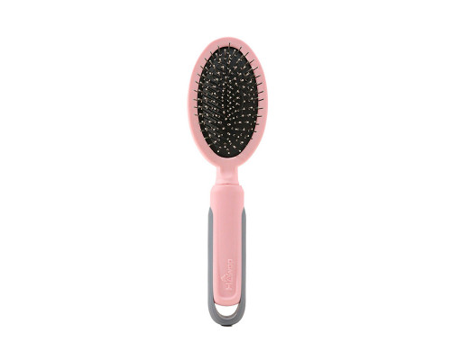 Расческа Taotaopets 04A2212 двухсторонняя с щеткой для собак и кошек для разных типов шерсти Pink
