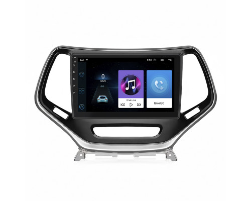 Штатная магнитола Lesko для Jeep Cherokee V (KL) Рестайлинг 2018-н.в экран 10" 1/16Gb Wi-Fi GPS Base