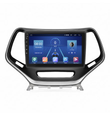 Штатная магнитола Lesko для Jeep Cherokee V (KL) Рестайлинг 2018-н.в экран 10" 2/32Gb 4G Wi-Fi GPS Top