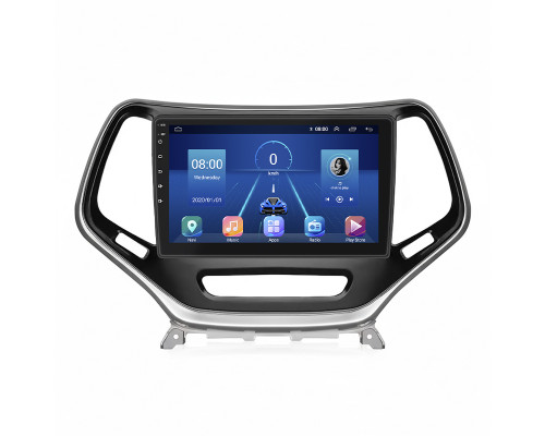 Штатная магнитола Lesko для Jeep Cherokee V (KL) Рестайлинг 2018-н.в экран 10" 4/64Gb 4G Wi-Fi GPS Top