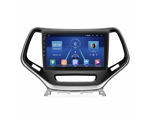 Штатная магнитола Lesko для Jeep Cherokee V (KL) Рестайлинг 2018-н.в экран 10" 6/128Gb 4G Wi-Fi GPS Top