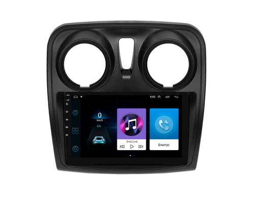 Штатная магнитола Lesko для Dacia Lodgy  2017-н.в. экран 9" 1/16Gb Wi-Fi GPS Base