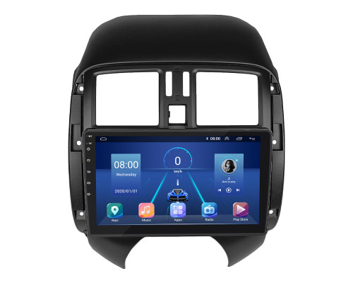 Штатная магнитола Lesko для Nissan Almera III (G15) 2012-2018 экран 9" 2/32Gb 4G Wi-Fi GPS Top