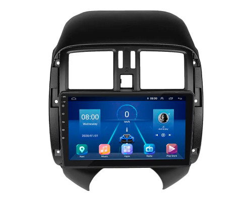 Штатная магнитола Lesko для Nissan Almera III (G15) 2012-2018 экран 9" 6/128Gb 4G Wi-Fi GPS Top