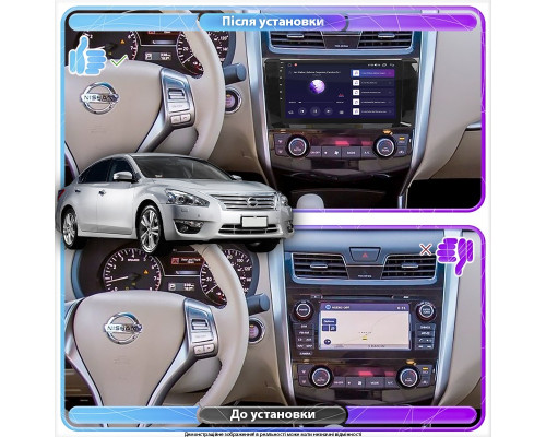 Штатная магнитола Lesko для Nissan Altima V (L33) 2012-2018 экран 9" 2/32Gb Wi-Fi GPS Base