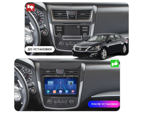 Штатная магнитола Lesko для Nissan Altima V (L33) Рестайлинг 2015-2018 экран 10" 6/128Gb 4G Wi-Fi GPS Top
