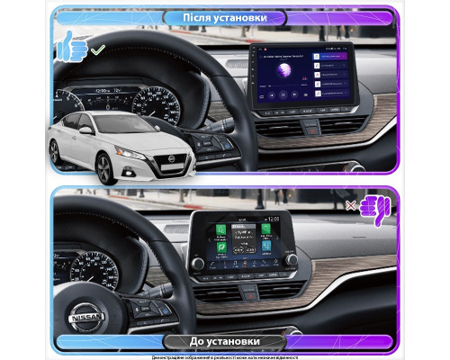 Штатная магнитола Lesko для Nissan Altima VI (L34) 2018-н.в. экран 10" 6/128Gb 4G Wi-Fi GPS Top