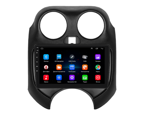 Штатная магнитола Lesko для Nissan March IV (K13) 2010-2013 экран 9" 1/16Gb Wi-Fi GPS Base