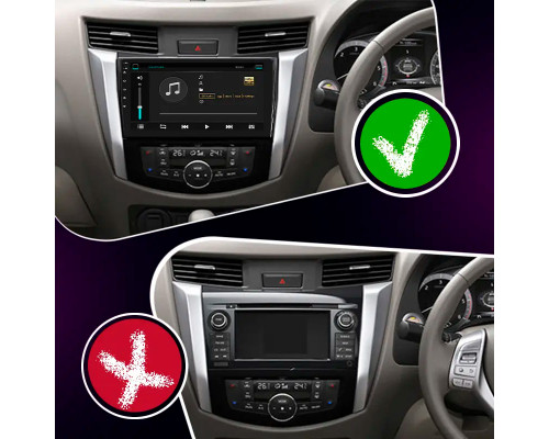 Штатная магнитола Lesko для Nissan Navara (Frontier) IV (D23) 2014-2016 экран 10" 2/32Gb CarPlay 4G Wi-Fi GPS Prime