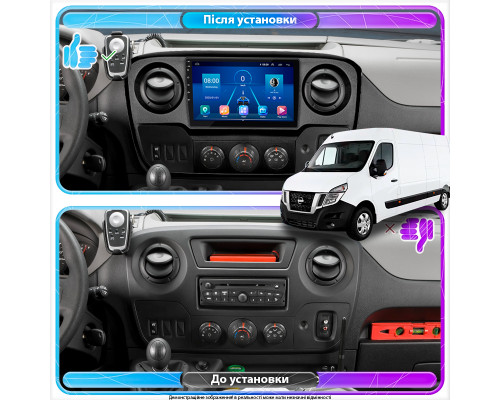 Штатная магнитола Lesko для Nissan NV400 I 2010-н.в. экран 10" 2/32Gb Wi-Fi GPS Base