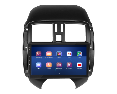Штатная магнитола Lesko для Nissan Versa II 2012-2014 экран 9" 6/128Gb 4G Wi-Fi GPS Top