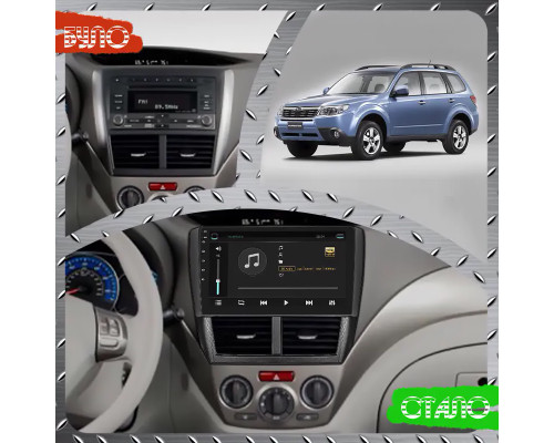 Штатная магнитола Lesko для Subaru Forester III Рестайлинг 2011-2013 экран 9" 6/128Gb 4G Wi-Fi GPS Top