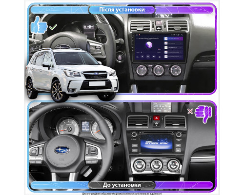 Штатная магнитола Lesko для Subaru Forester IV 2012-2015 экран 9" 4/64Gb 4G Wi-Fi GPS Top