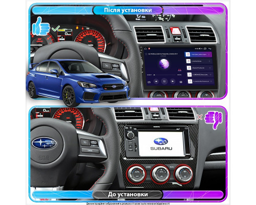 Штатная магнитола Lesko для Subaru WRX I Рестайлинг 2016-н.в. экран 9" 2/32Gb Wi-Fi GPS Base