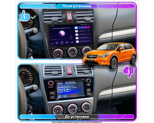 Штатная магнитола Lesko для Subaru XV I 2011-2016 экран 9" 1/16Gb Wi-Fi GPS Base