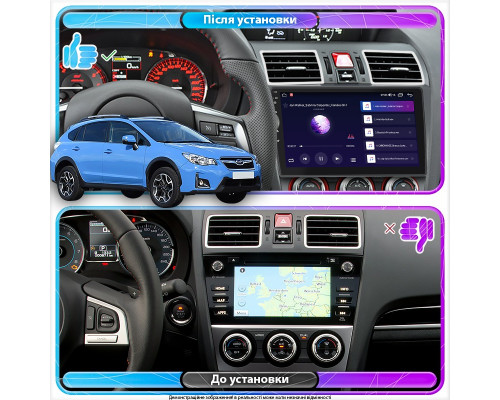 Штатная магнитола Lesko для Subaru XV I 2011-2016 экран 9" 2/32Gb Wi-Fi GPS Base