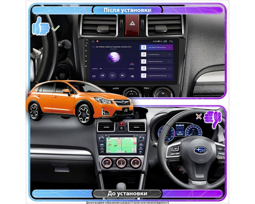 Штатная магнитола Lesko для Subaru XV I Рестайлинг 2015-2017 экран 9" 2/32Gb Wi-Fi GPS Base