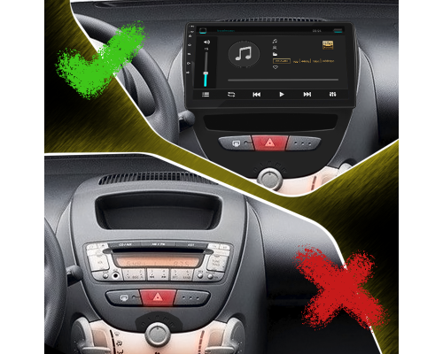 Штатная магнитола Lesko для Toyota Aygo I Рестайлинг 2 2012-2014 экран 10" 6/128Gb 4G Wi-Fi GPS Top