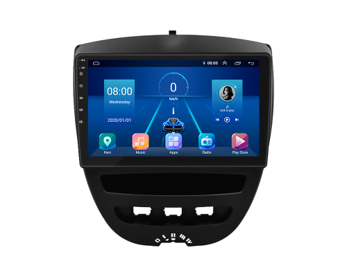 Штатная магнитола Lesko для Toyota Aygo I Рестайлинг 2009-2012 экран 10" 6/128Gb 4G Wi-Fi GPS Top