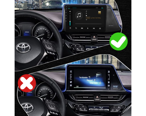 Штатная магнитола Lesko для Toyota C-HR I Рестайлинг 2019-н.в. экран 9" 2/32Gb Wi-Fi GPS Base