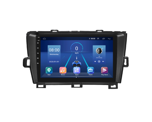 Штатная магнитола Lesko для Toyota Prius III (XW30) 2009-2011 экран 9" 4/32Gb 4G Wi-Fi GPS Top