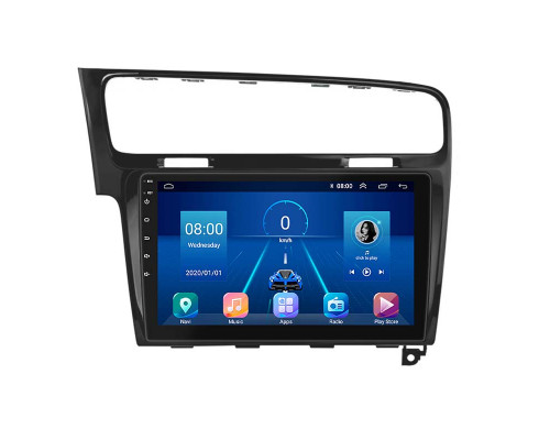 Штатная магнитола Lesko для Volkswagen Golf VII Рестайлинг 2017-н.в. экран 10" 6/128Gb 4G Wi-Fi GPS Top