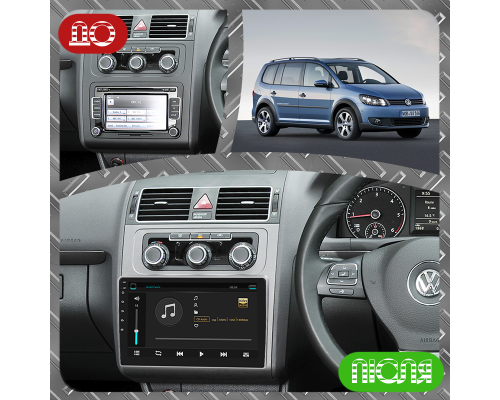 Штатная магнитола Lesko для Volkswagen Touran II 2010-2015 экран 10" 6/128Gb 4G Wi-Fi GPS Top