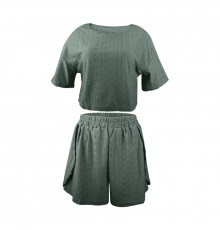 Женский комплект для дома и сна SM24107A футболка и шорты женская пижама Green XL