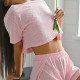 Женский комплект для дома и сна SM24107A футболка и шорты женская пижама Pink L