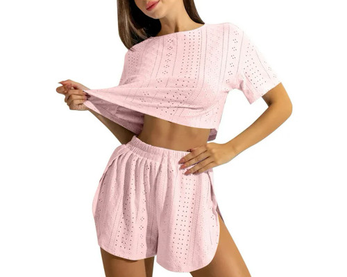 Женский комплект для дома и сна SM24107A футболка и шорты женская пижама Pink S