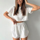 Женский комплект для дома и сна SM24107A футболка и шорты женская пижама White L