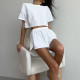 Женский комплект для дома и сна SM24107A футболка и шорты женская пижама White S