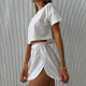 Женский комплект для дома и сна SM24107A футболка и шорты женская пижама White XL