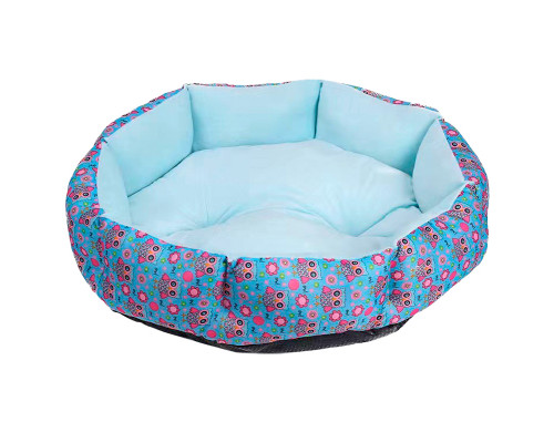 Лежак для котов собак круглый SY-2022-1208-97 Blue Owl M (50*18 см)