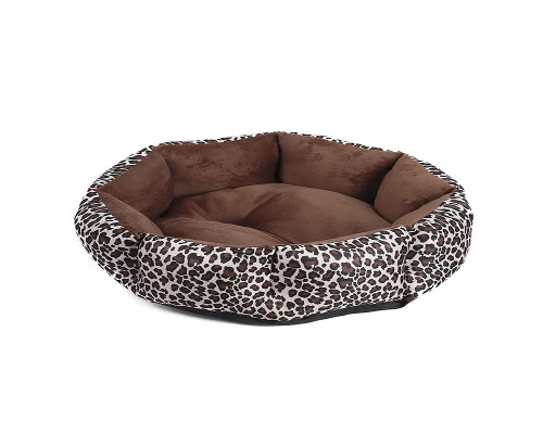 Лежак для котов собак круглый SY-2022-1208-97 Leopard L (60*18 см)