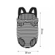 Рюкзак-кенгуру для животных DT834 Strip Black + White M
