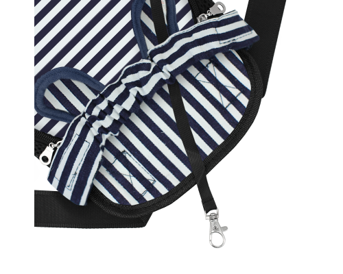 Рюкзак-кенгуру для животных DT834 Strip Dark Blue + White L