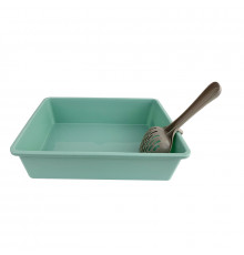 Туалет для кошек с лопаткой Taotaopets 263303-2 кошачий лоток Mint Green