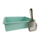 Туалет для кошек с лопаткой Taotaopets 263303-2 кошачий лоток Mint Green