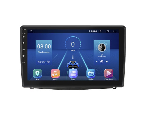 Штатная магнитола Lesko для Fiat 500L I 2012-2017 экран 10" 6/128Gb 4G Wi-Fi GPS Top