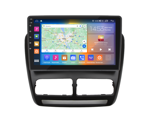 Штатная магнитола Lesko для Fiat Doblo II 2009-2015 экран 10" 4/64Gb CarPlay 4G Wi-Fi GPS Prime