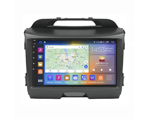 Штатная магнитола Lesko для Kia Sportage III Рестайлинг 2014-2016 экран 9" 2/32Gb CarPlay 4G Wi-Fi GPS Prime