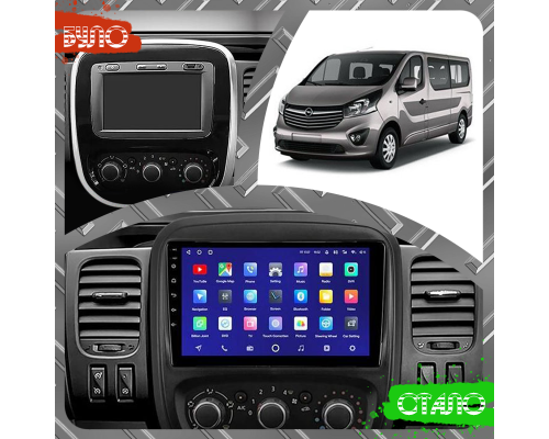 Штатная магнитола Lesko для Opel Vivaro B 2014-2018 экран 9" 2/32Gb Wi-Fi GPS Base
