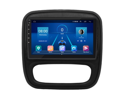 Штатная магнитола Lesko для Opel Vivaro B 2014-2018 экран 9" 6/128Gb 4G Wi-Fi GPS Top